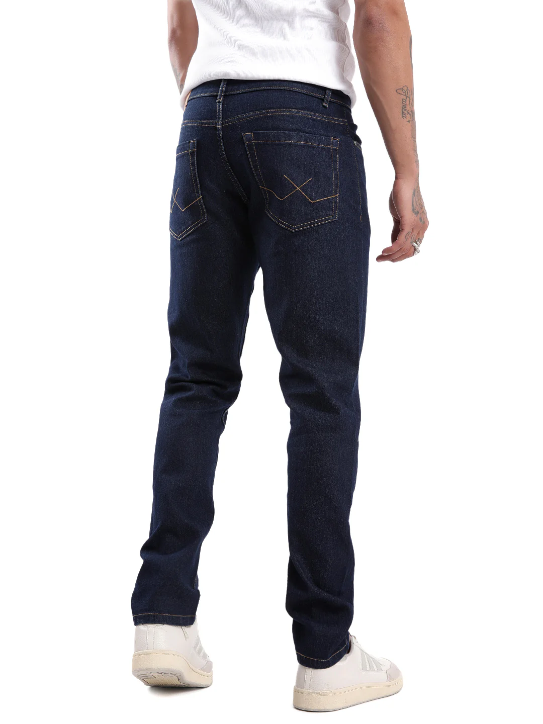 Dark Blue Stride Basic Jeans - Image 3