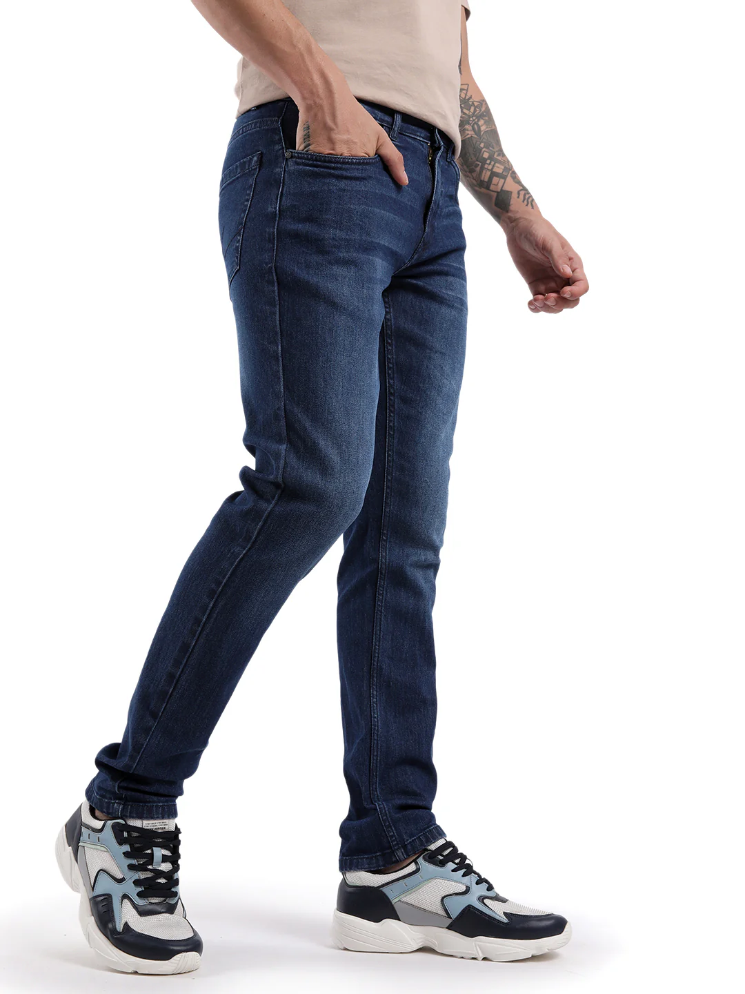 Dark Blue Swerve Basic Jeans - Image 4