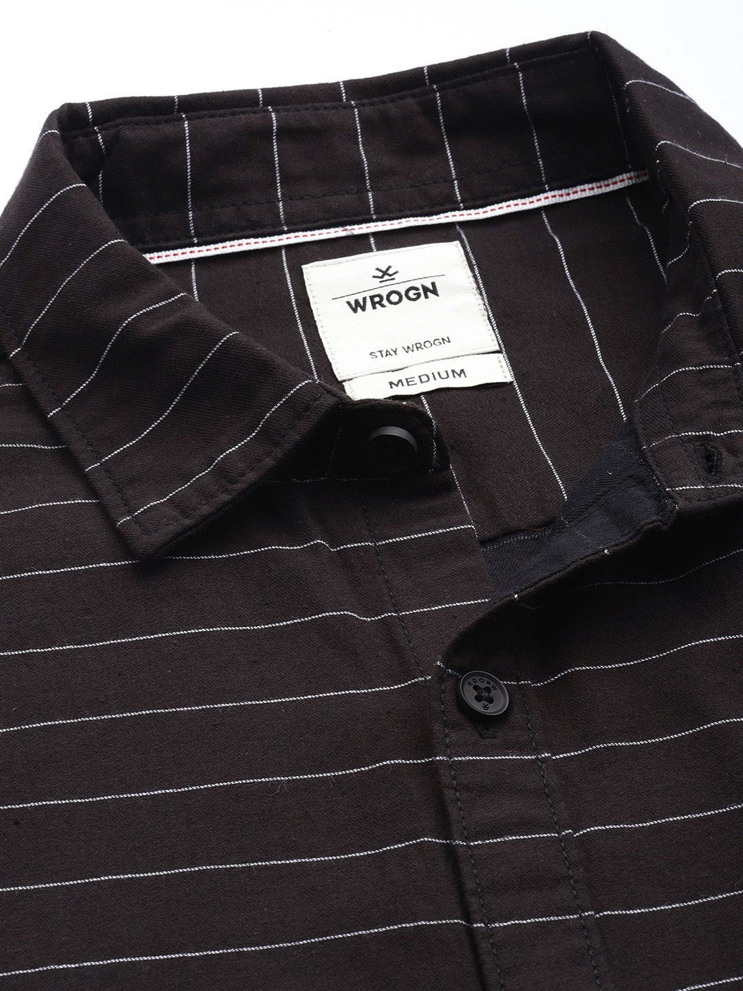 Dark Brown Striped Shirt - Image 4