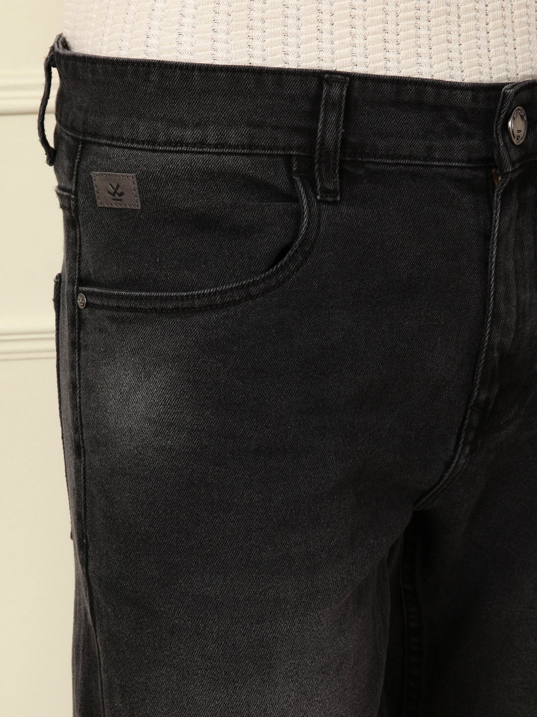 Casual Fade Skinny Fit Jeans | Dark Grey - Image 5