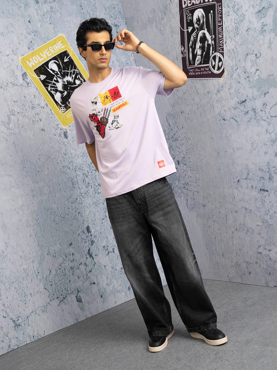 Deadpool Squad Purple Oversized T-Shirt - Image 2