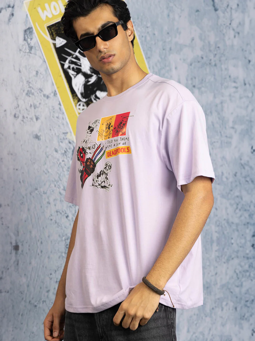 Deadpool Squad Purple Oversized T-Shirt - Image 4