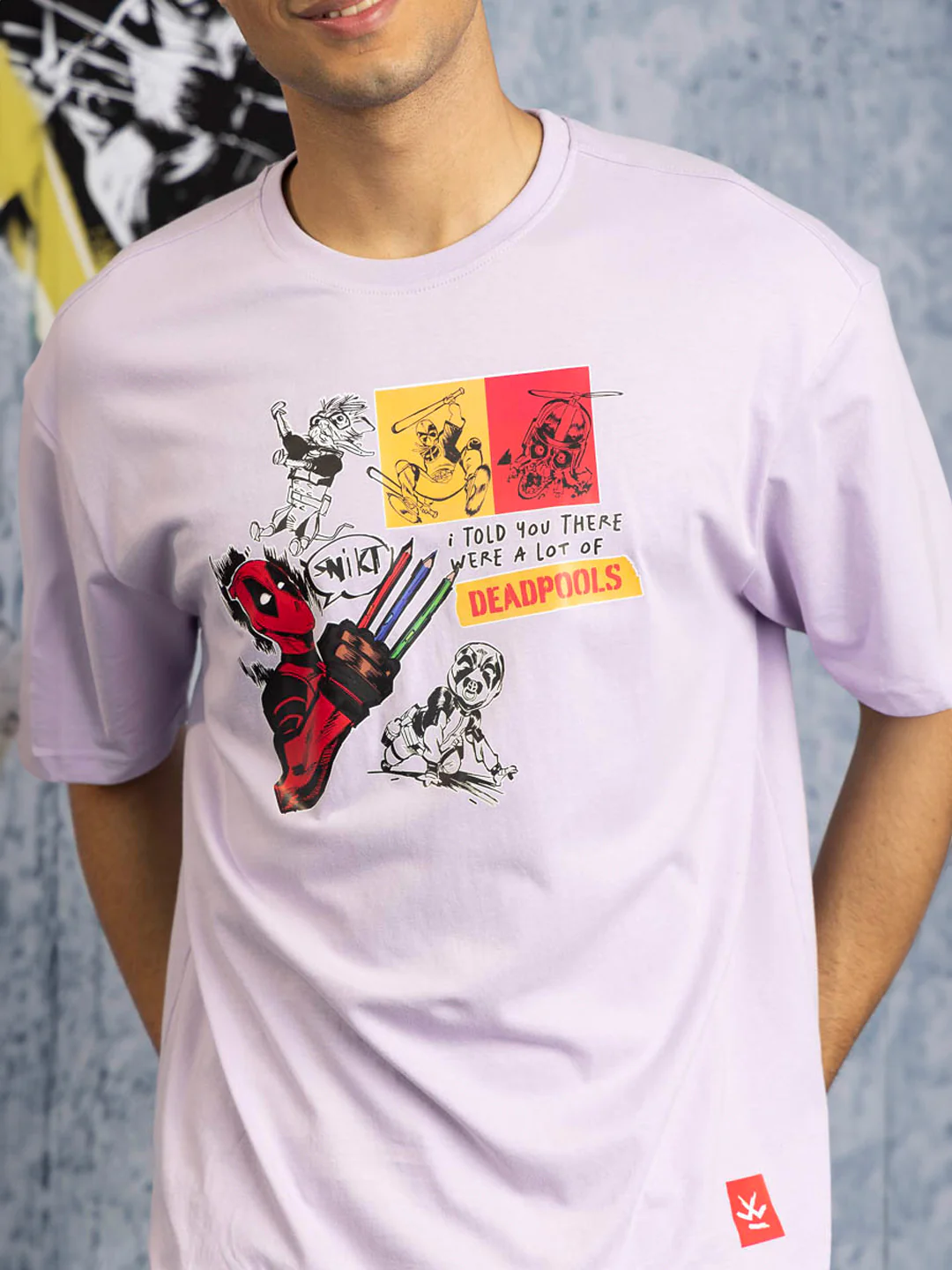 Deadpool Squad Purple Oversized T-Shirt - Image 6
