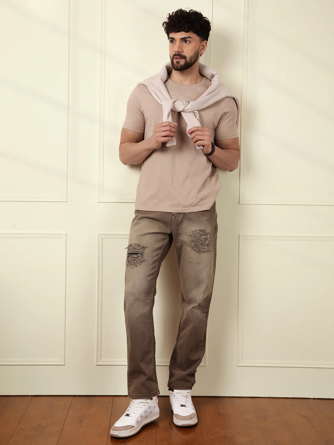 Distressed Apex Brown Jeans - Image 3
