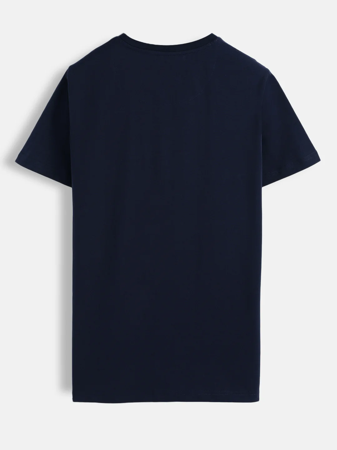 Distressed Logo Printed Slim Fit T-Shirt | Navy Blue - Image 2