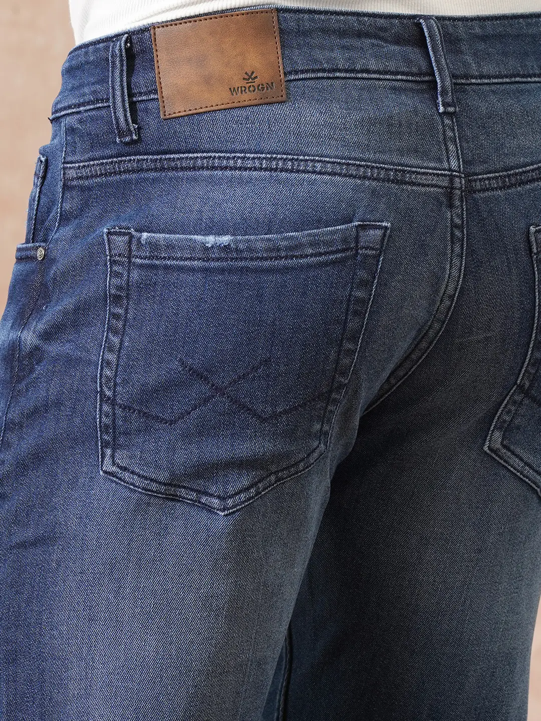Distressed Skinny Crop Jeans | Dark Blue - Image 6