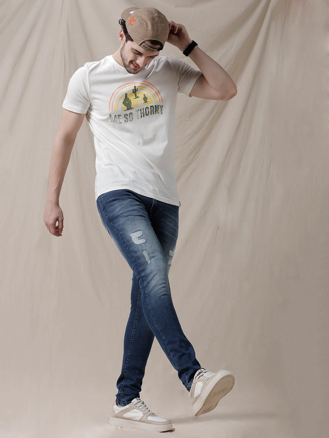 Distressed Wrogn Tapered Fit Jeans - Image 2