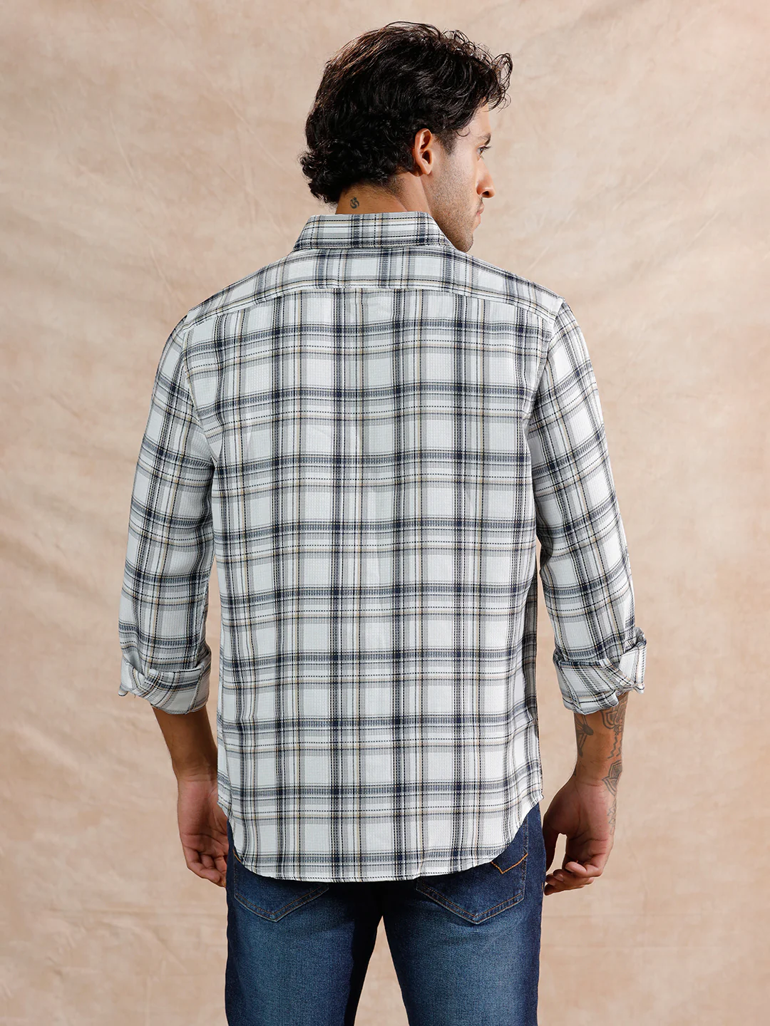 Dobby Textured Regular Fit Shirt | Black - Image 3