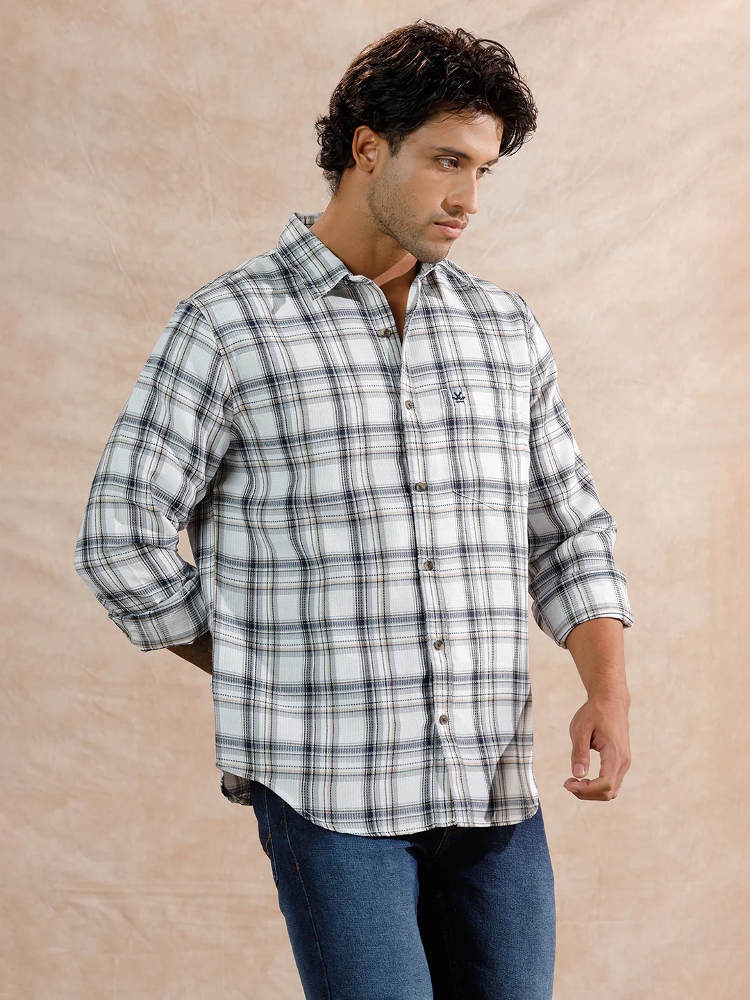 Dobby Textured Regular Fit Shirt | Black - Image 4