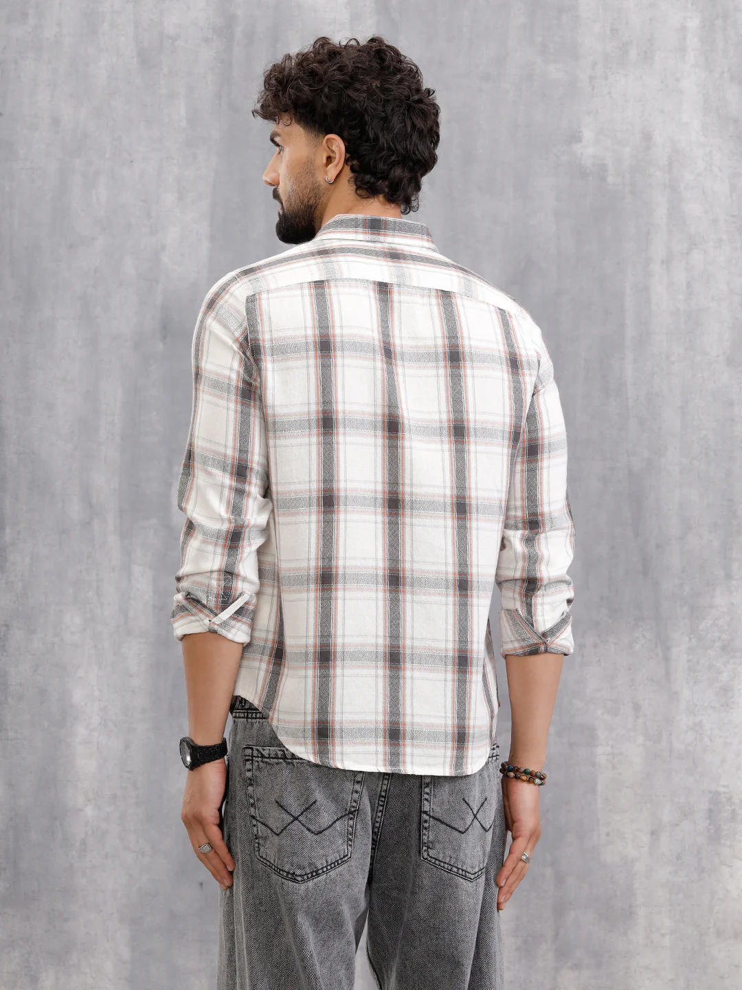 Dobby Textured Shirt In Slim Fit | White - Image 3