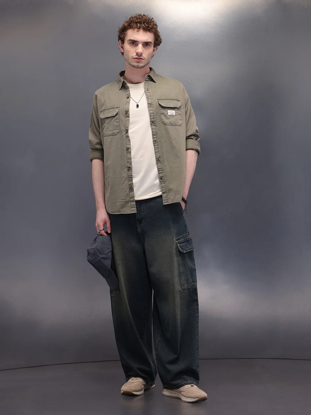 Double Pocket Full Sleeve Shirt | Green - Image 2