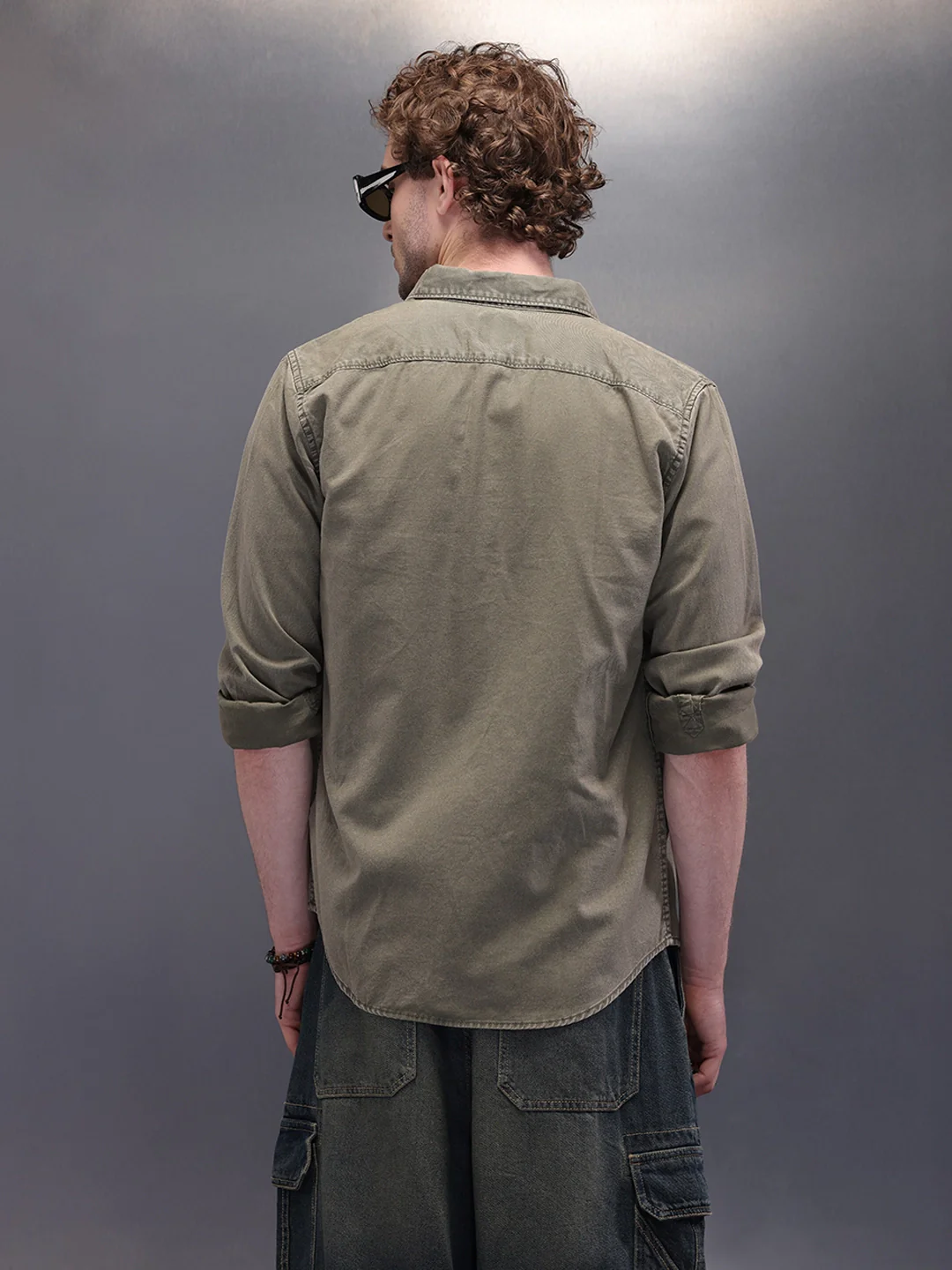 Double Pocket Full Sleeve Shirt | Green - Image 3