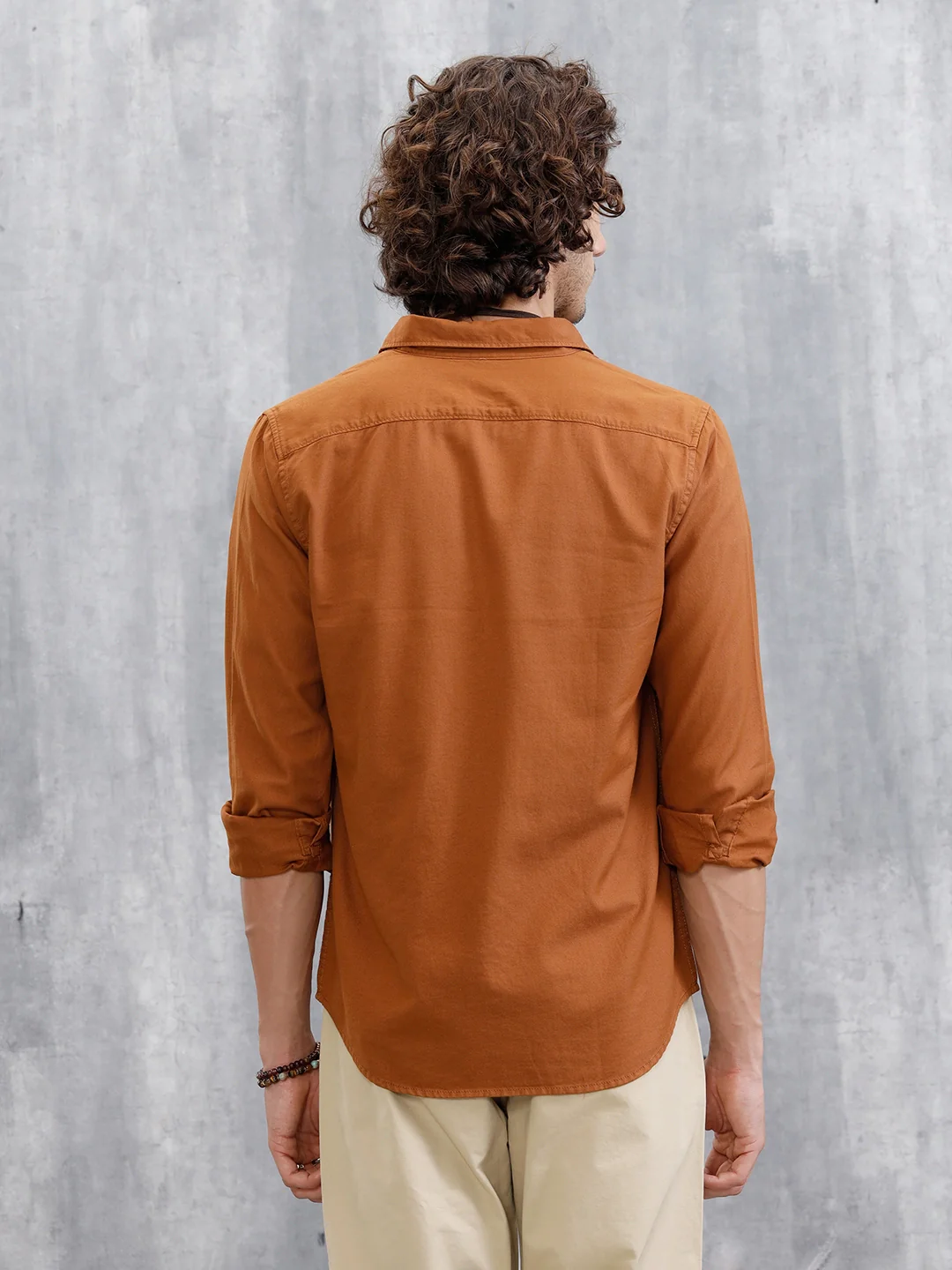 Double Pocket Overdyed Shirt | Brown - Image 3