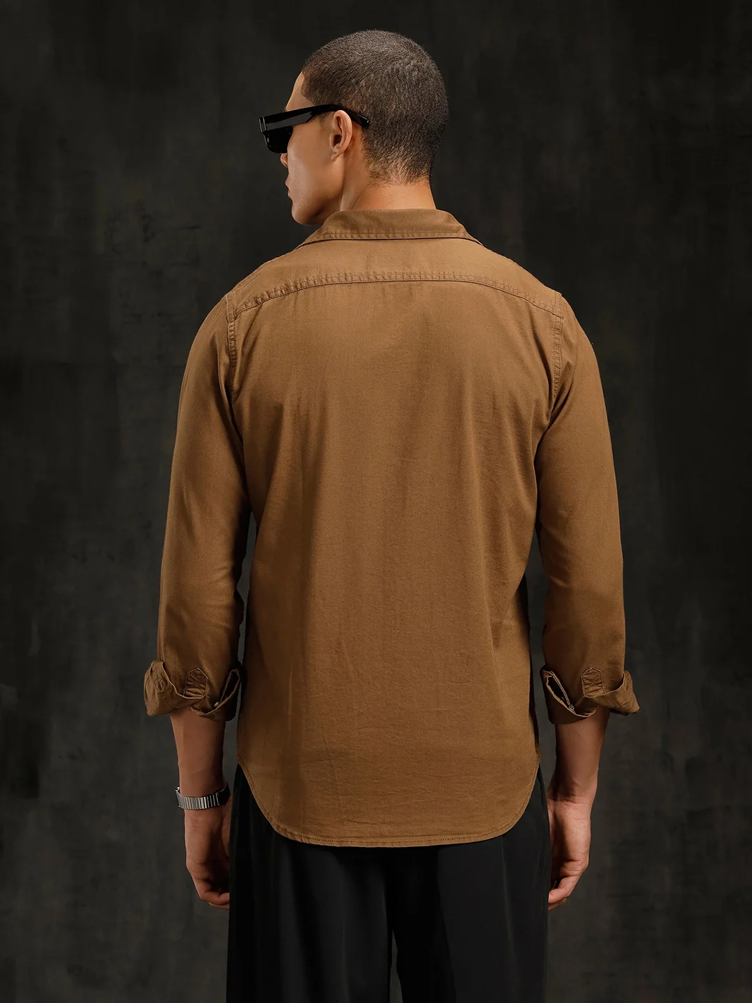 Double Pocket Overdyed Shirt  | Khaki - Image 3