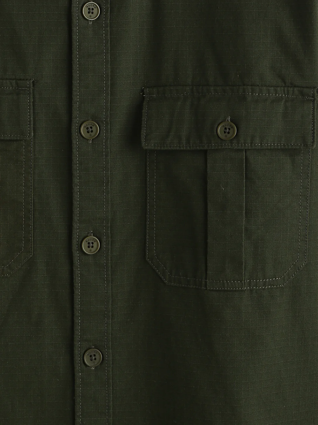 Double Pocket Oversized Shirt | Olive - Image 3