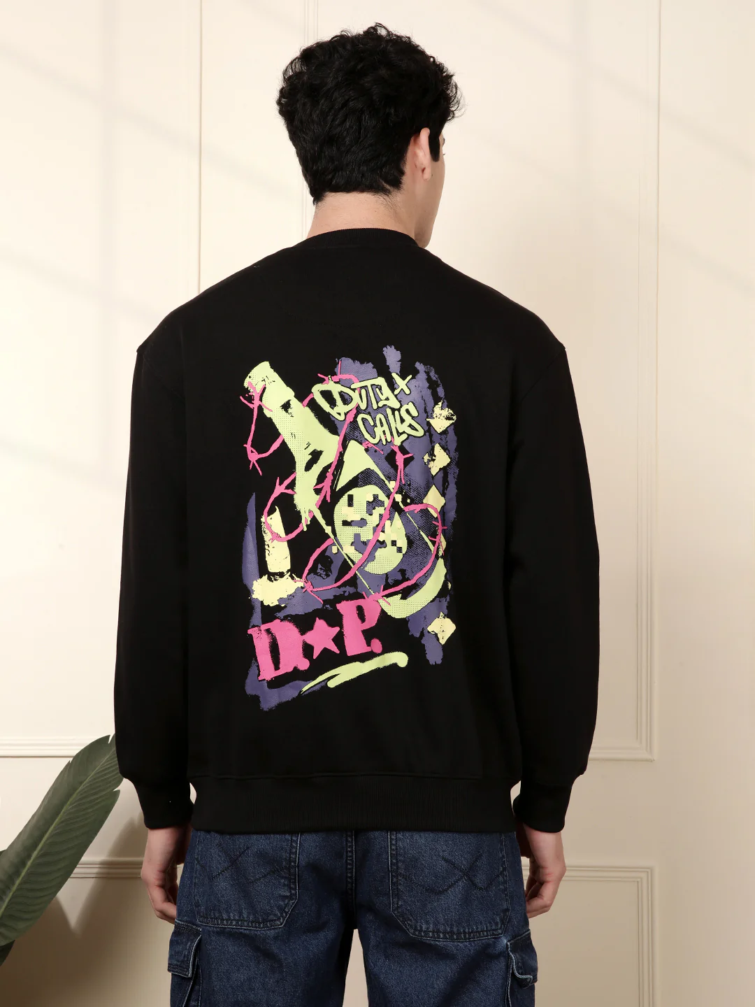 DP Printed Black Sweatshirt - Image 3