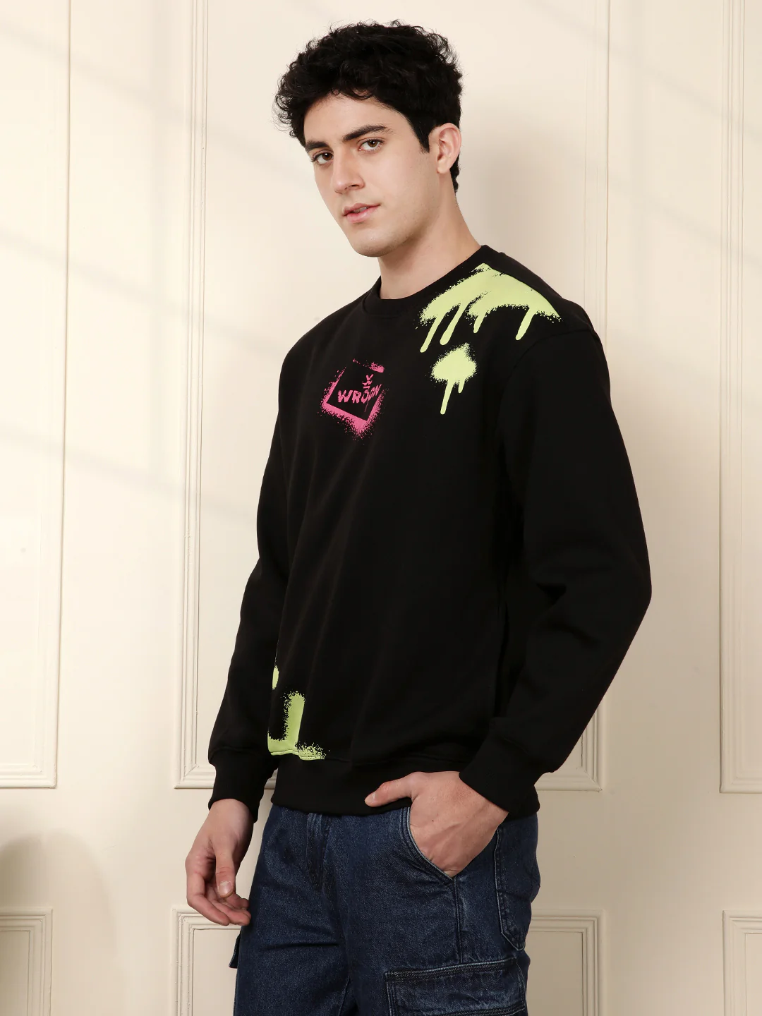 DP Printed Black Sweatshirt - Image 4