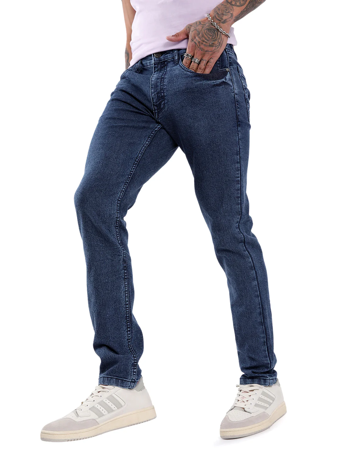 Durable Slim Fit Blue Jeans - Image 4