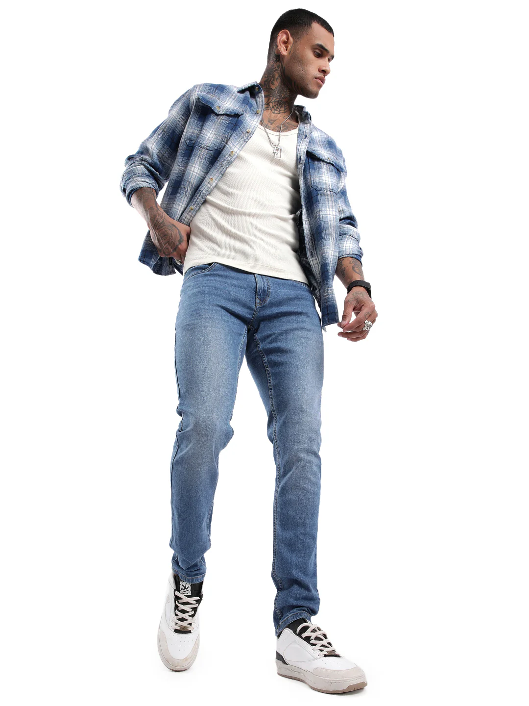 Elite Blue Five Pocket Jeans - Image 2