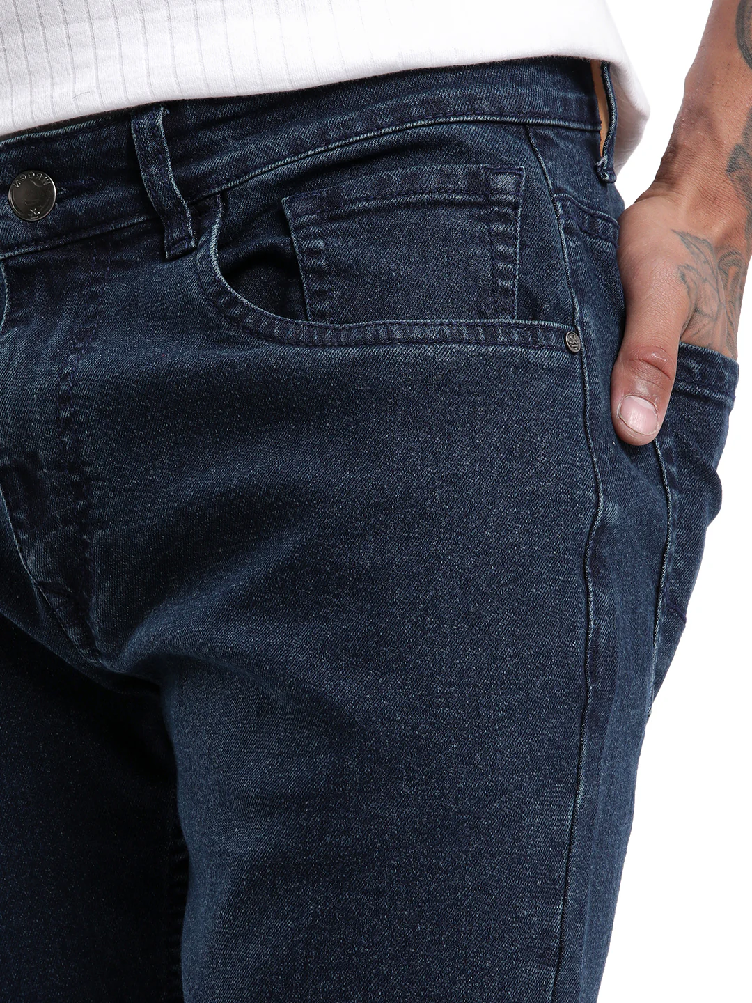 Elite Dark Blue Slim Fit Jeans - Image 6