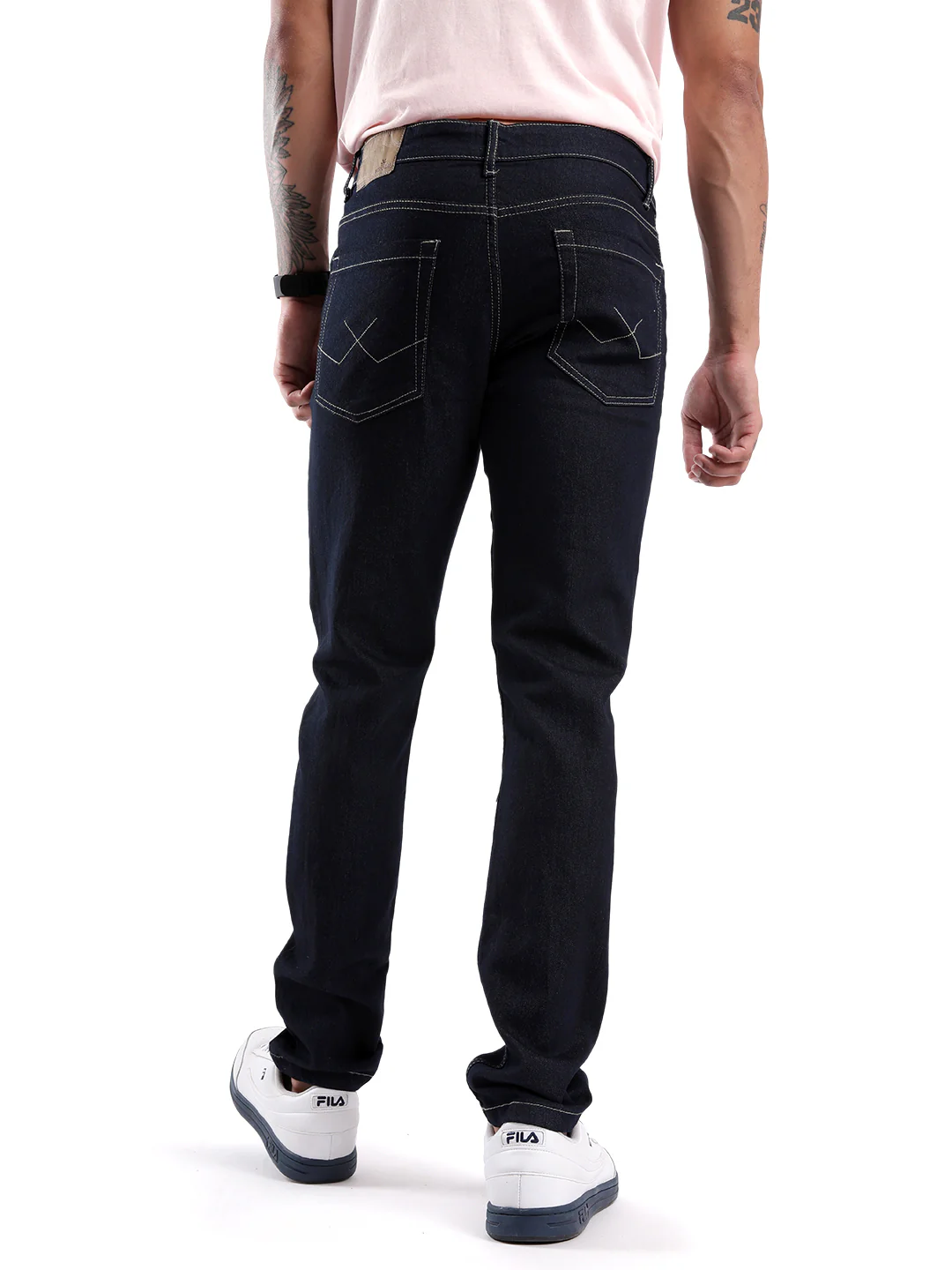 Elite Dark Blue Twill Denim Jeans - Image 3