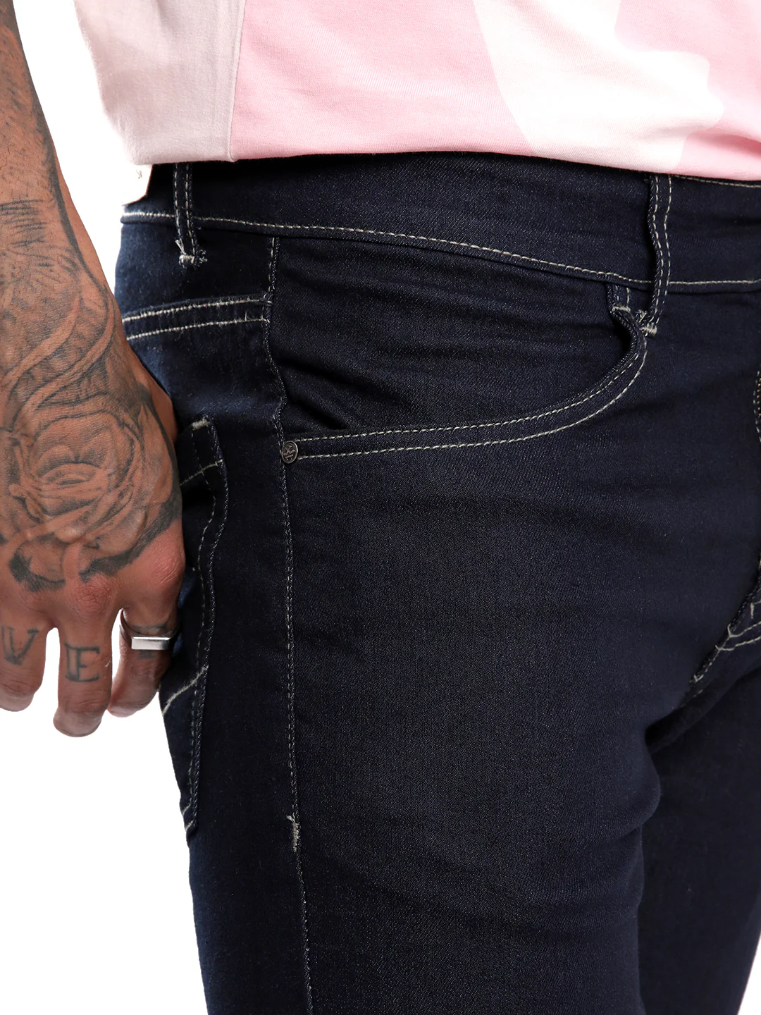 Elite Dark Blue Twill Denim Jeans - Image 6