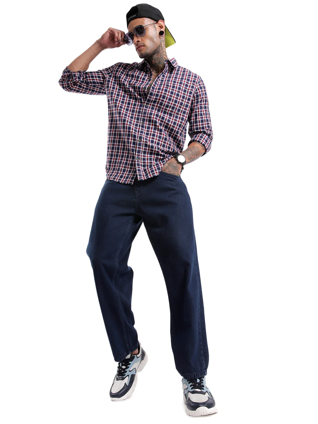 Elite Maroon & White Striped Shirt - Image 2