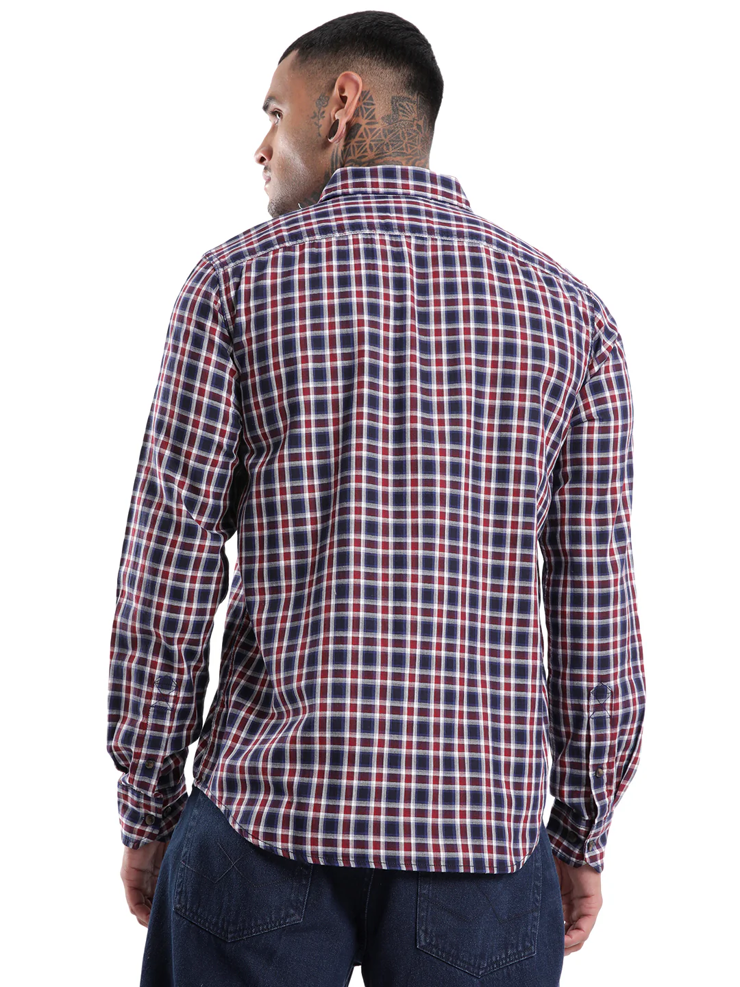Elite Maroon & White Striped Shirt - Image 3