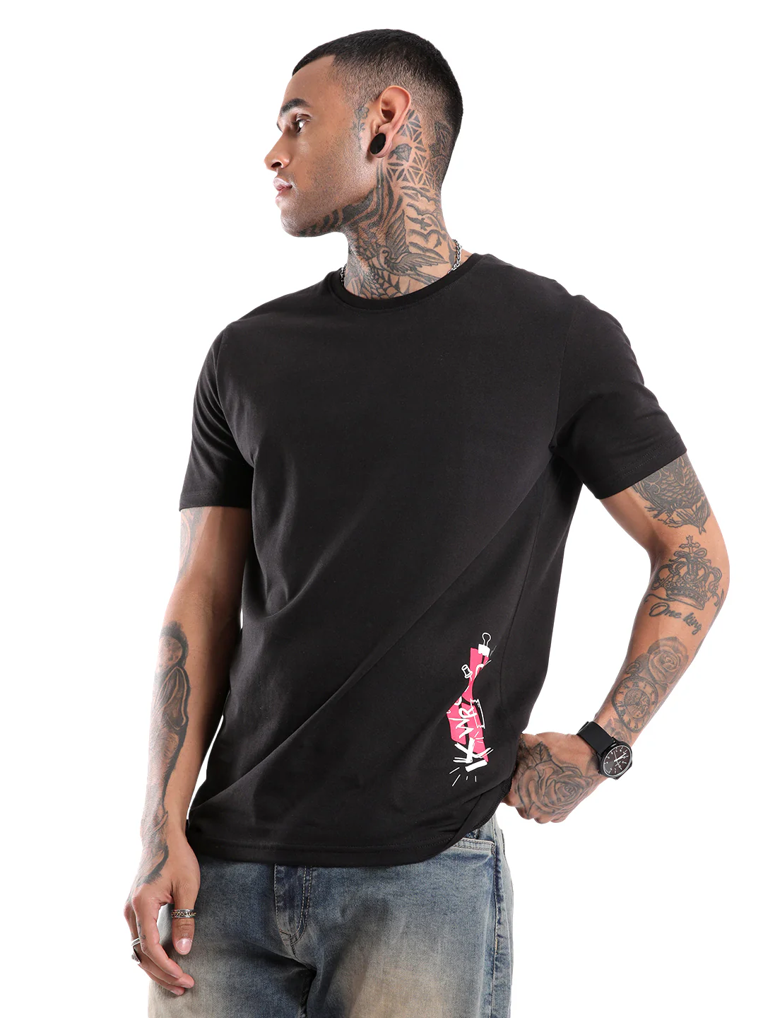 Elite Placement Print Crew Neck T-Shirt - Image 4