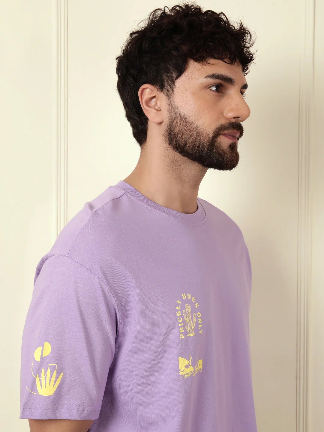 Elite Purple Printed Oversized T-Shirt - Image 6