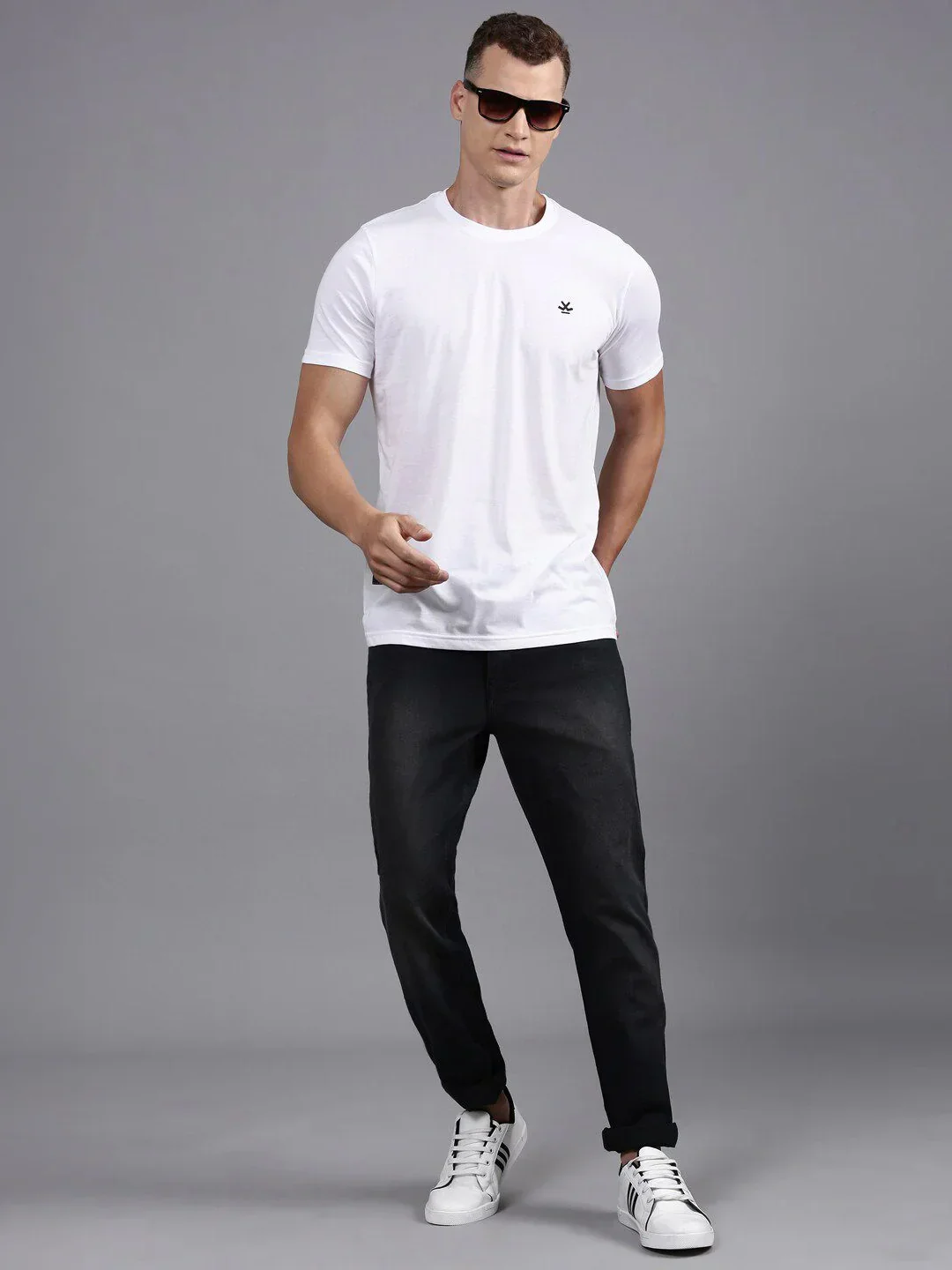 Elite White Crew Neck T-Shirt - Image 2
