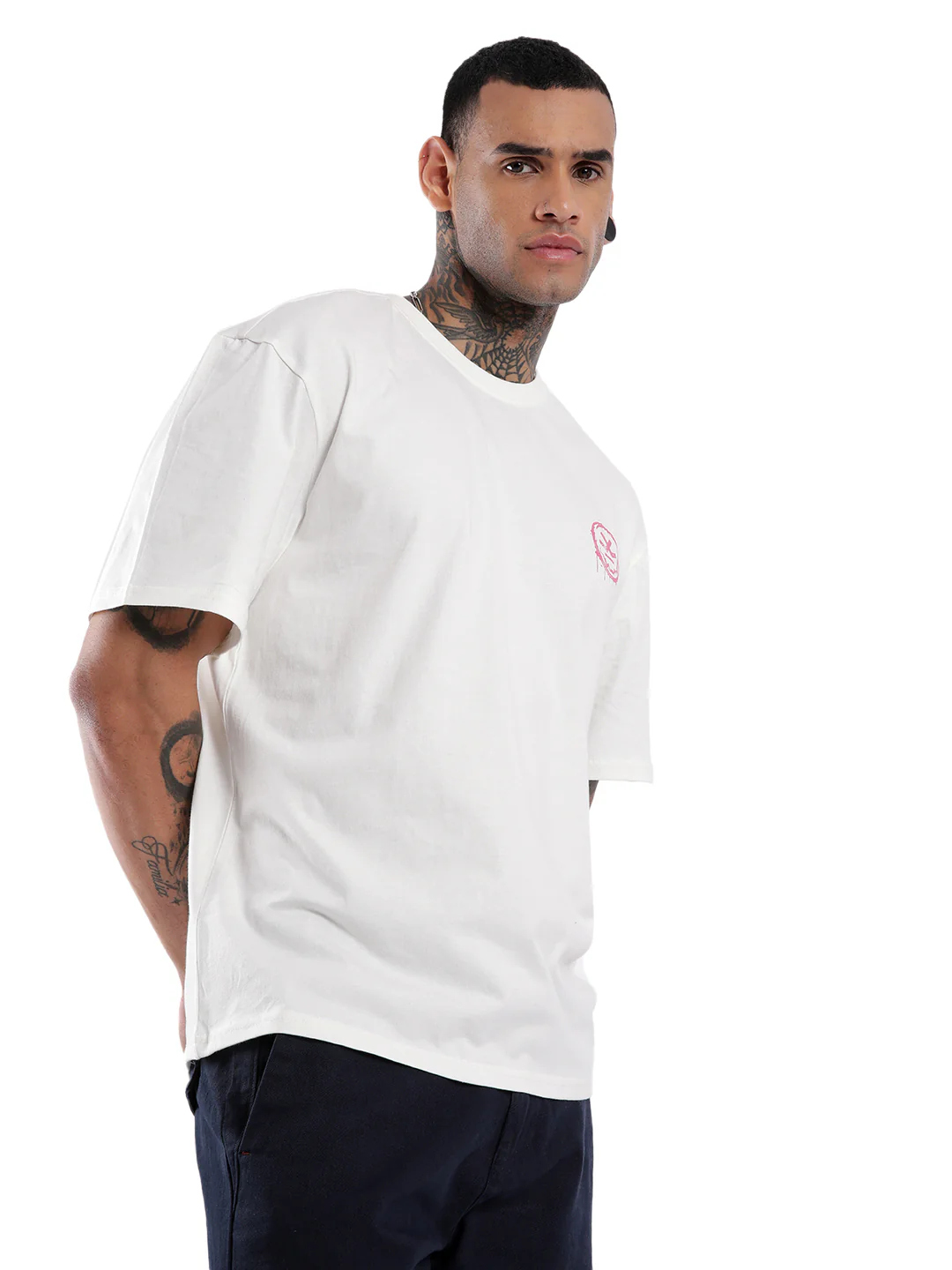 Embrace The Wrogn Side White T-Shirt - Image 4