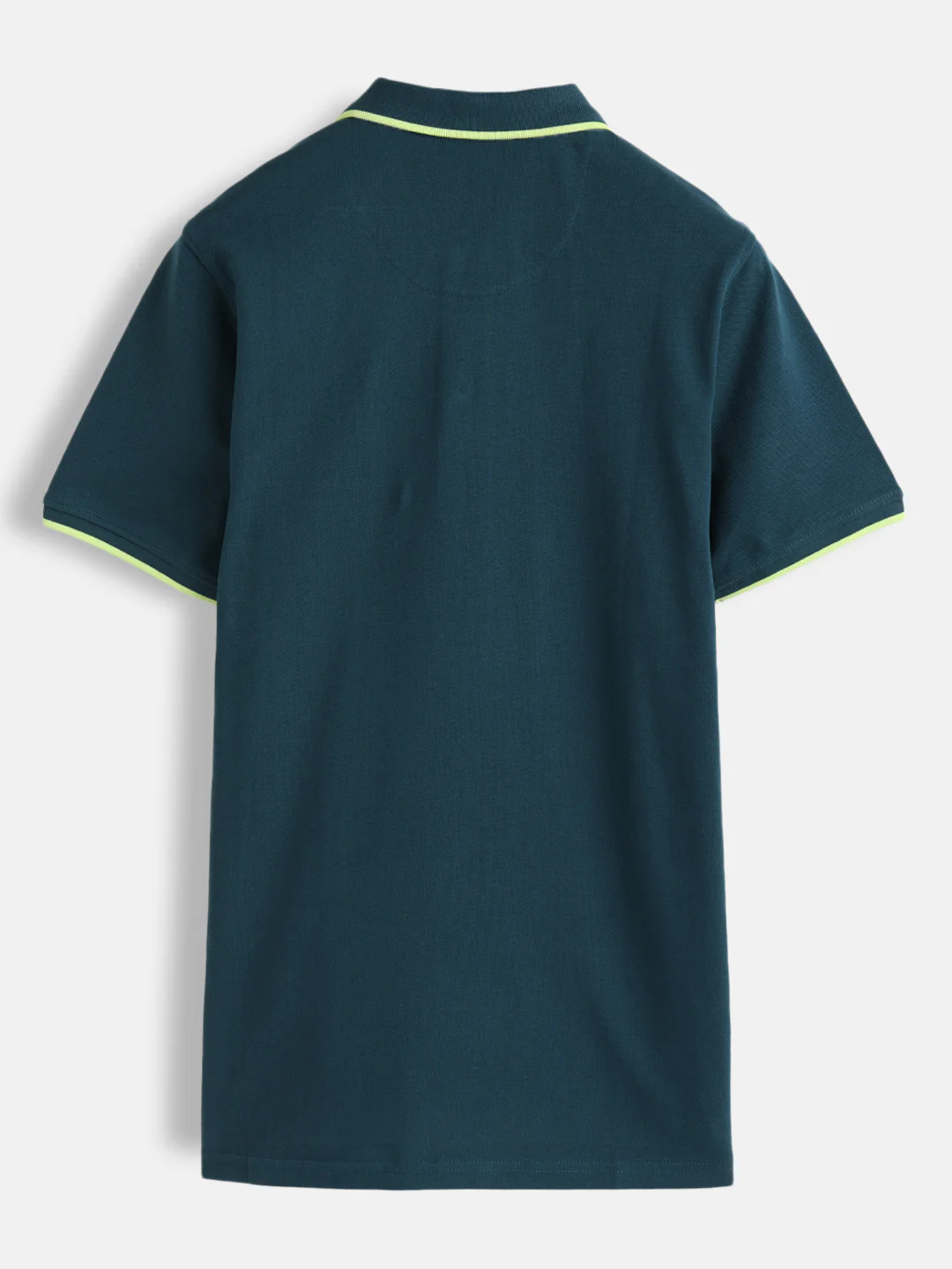 Embroidered Look Engineered Aop Polo T-Shirt  | Teal - Image 2