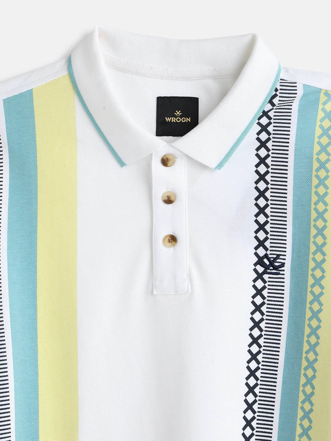 Embroidered Look Polo T-Shirt | White - Image 3