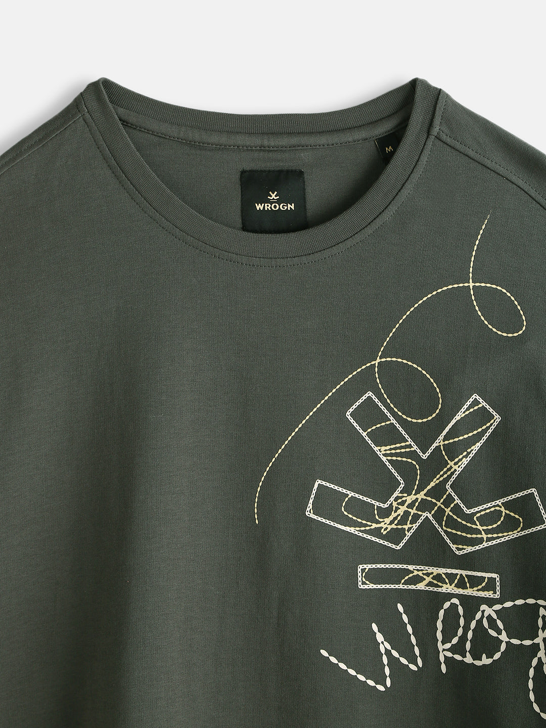 Embroidered Oversized Fit T-Shirt | Charcoal - Image 3