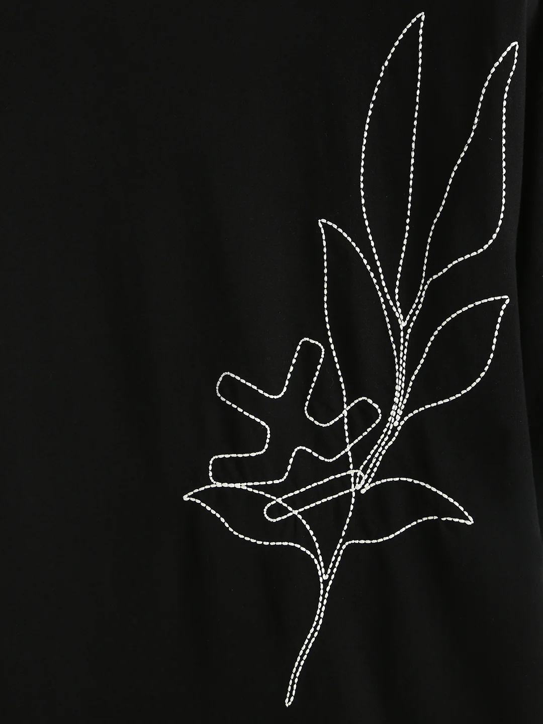 Embroidered Oversized T-Shirt | Black - Image 4