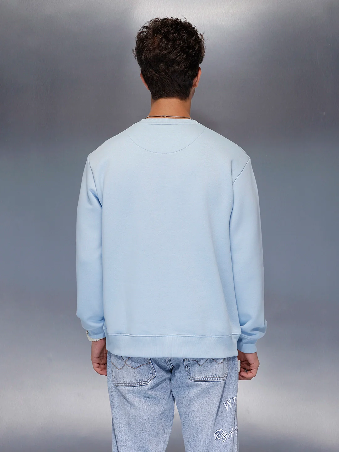 Essential Pastel Crewneck Sweatshirt | Light Blue - Image 9