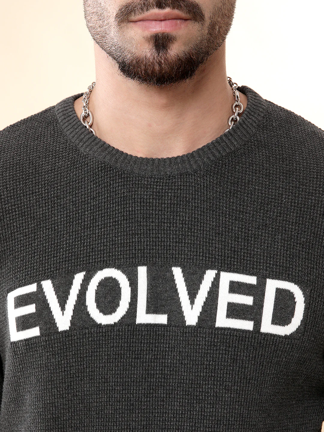 Evolved Knitted Grey Sweater - Image 5
