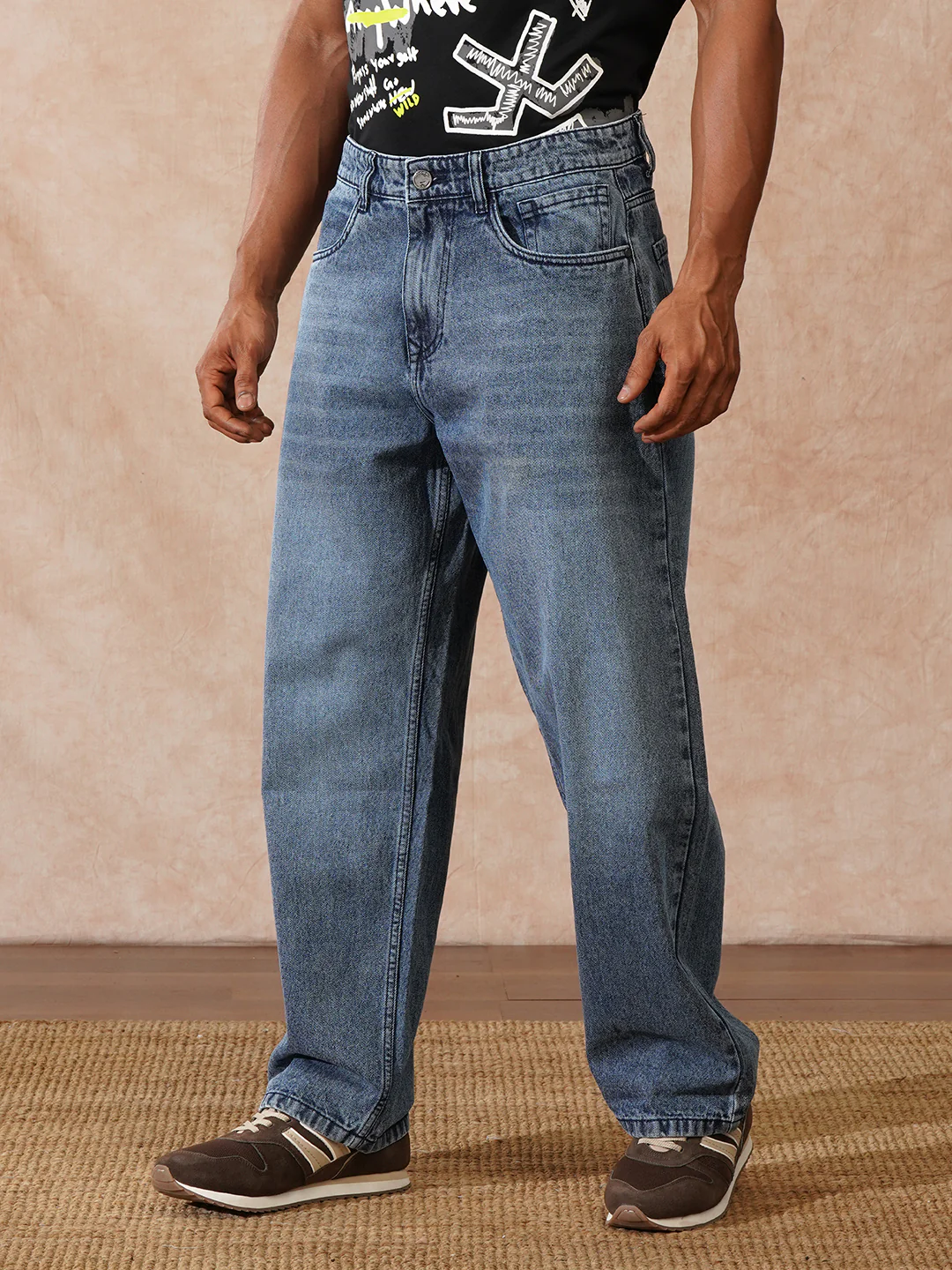 Faded Loose Fit Jeans | Blue - Image 4