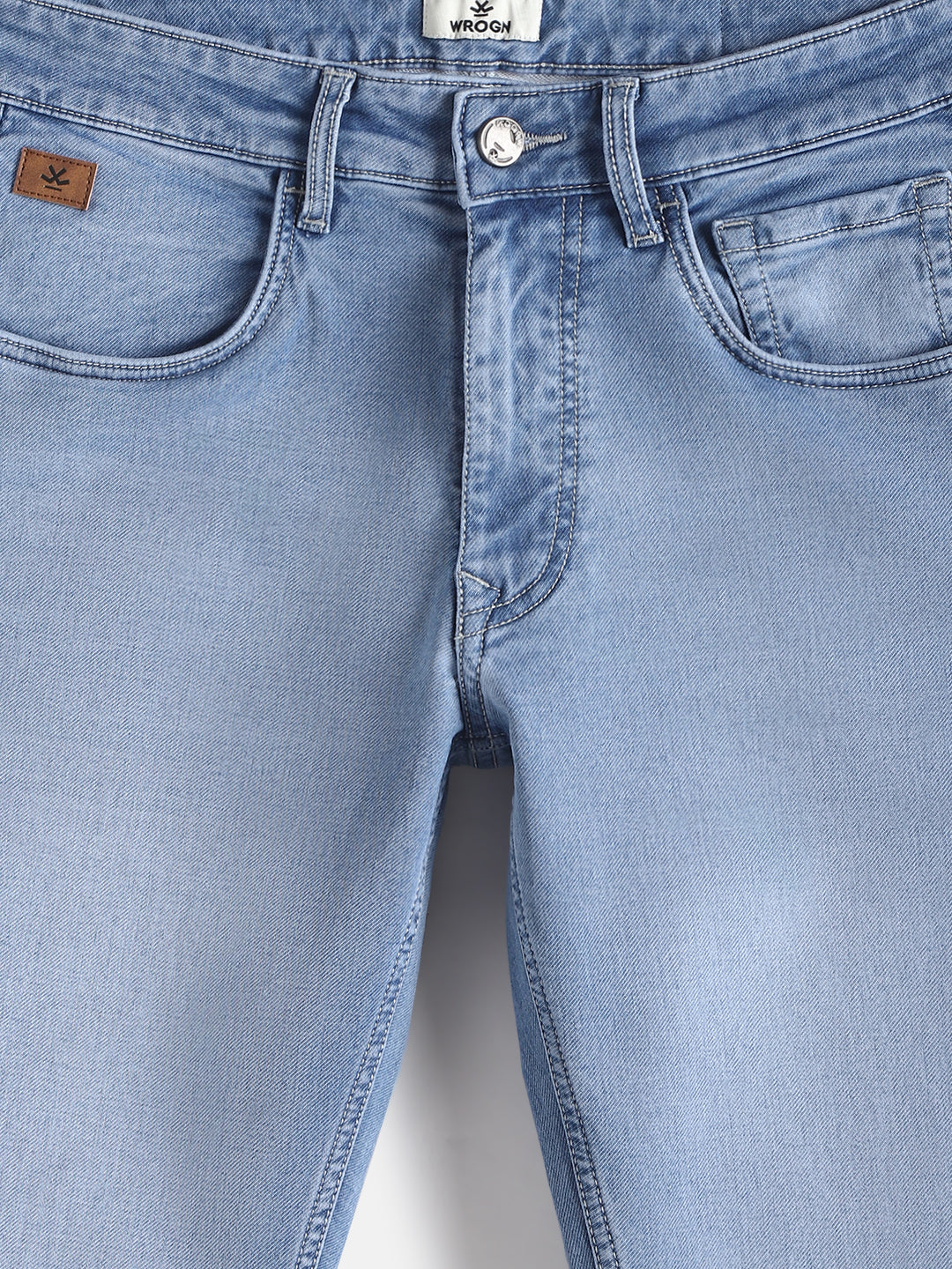 Faded Slim Tapered Jeans | Light Blue - Image 2