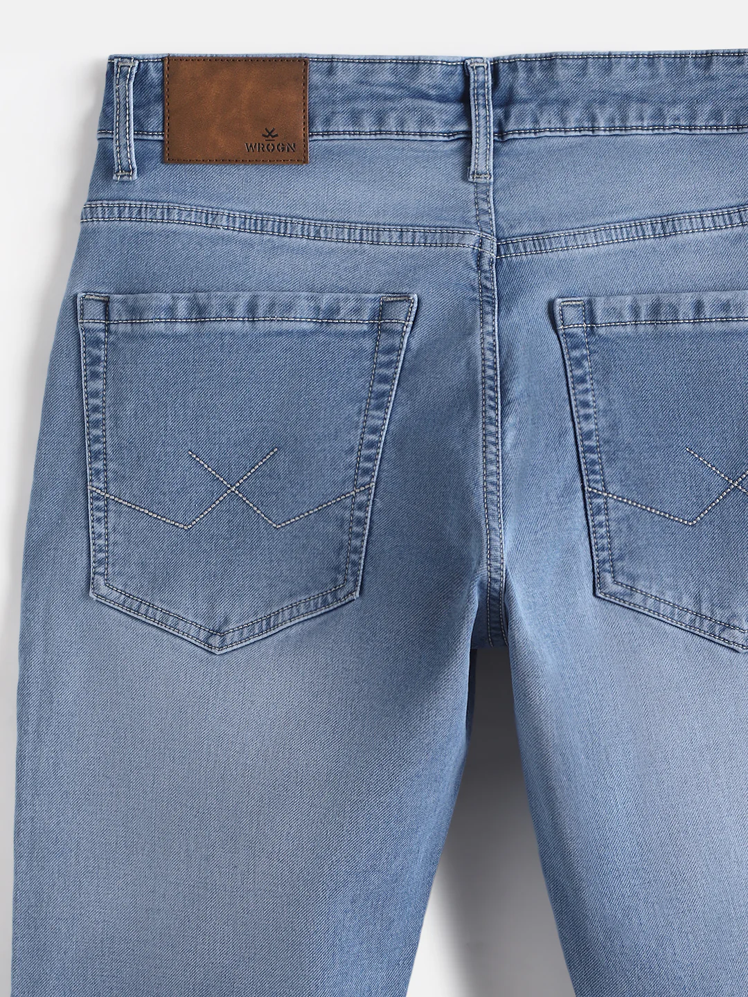 Faded Slim Tapered Jeans | Light Blue - Image 4
