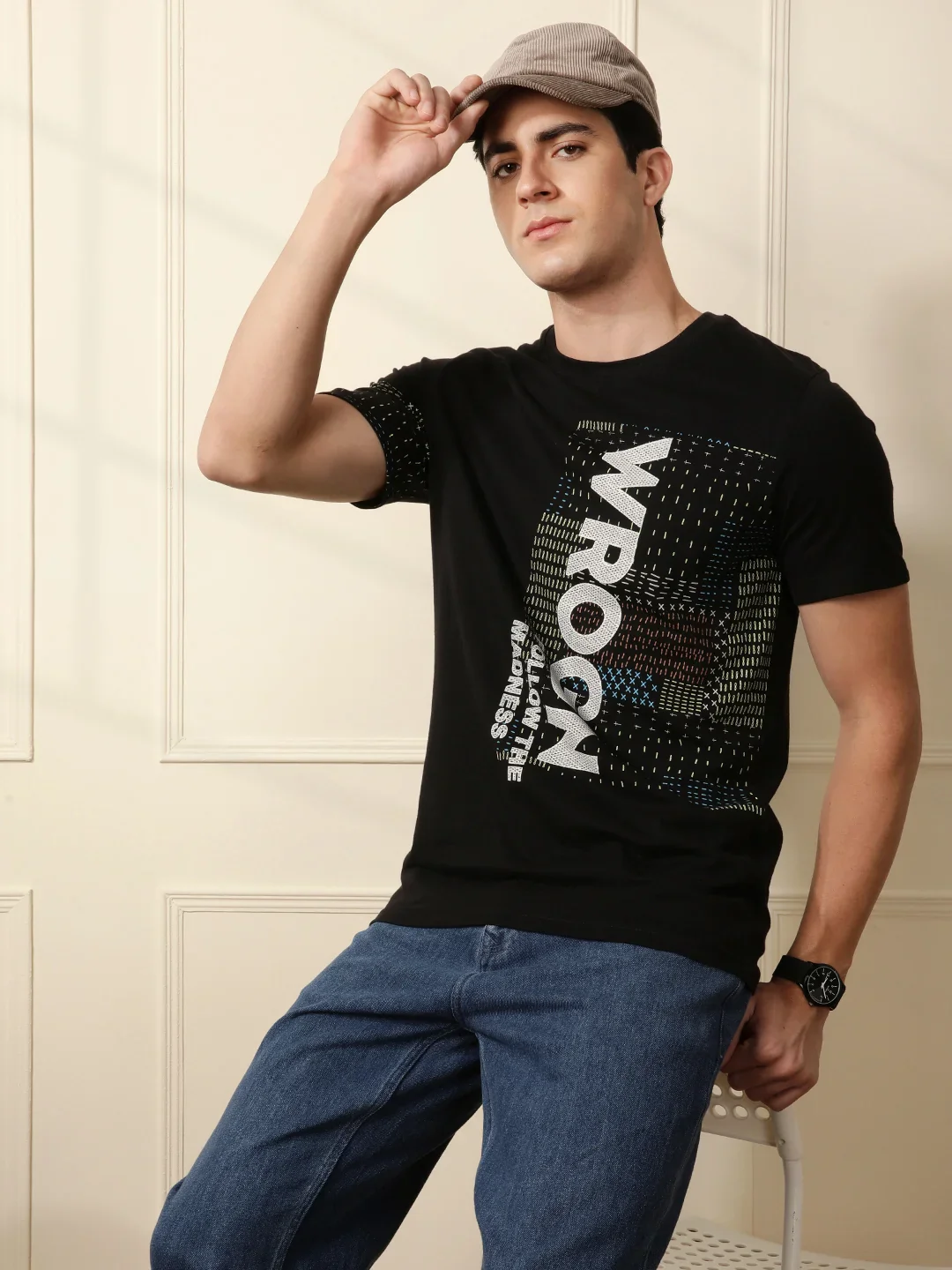 Follow the Madness Printed Black T-Shirt - Image 3