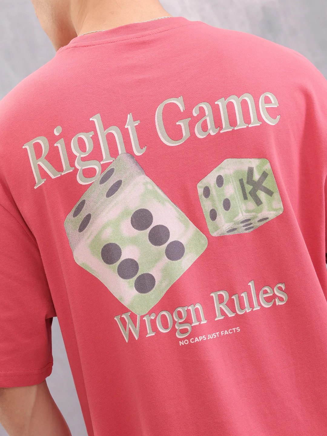 Game Inspired Graphic Printed Oversized Fit T-shirt | Red - Image 5