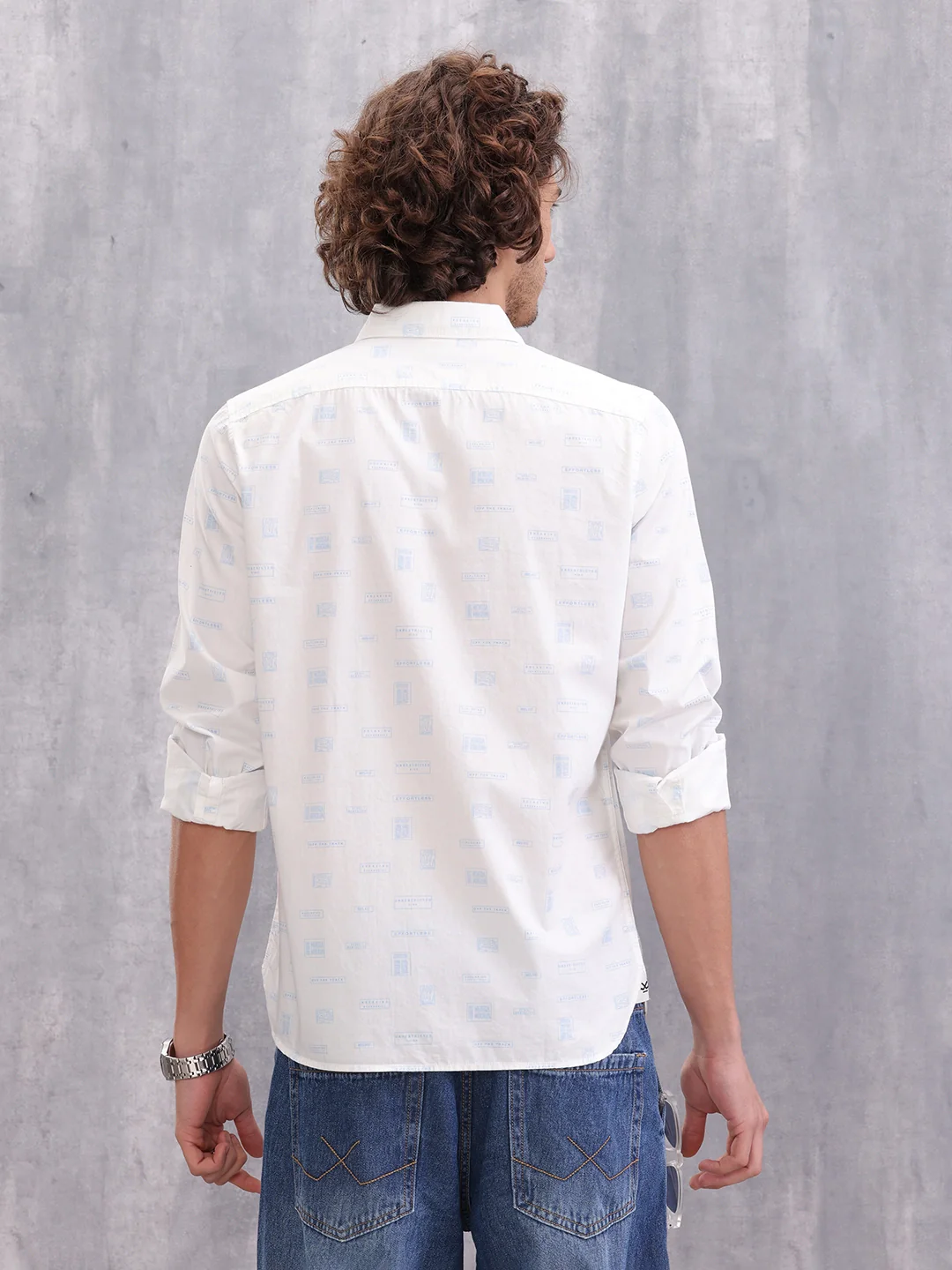 Graphic Aop Shirt | White - Image 3