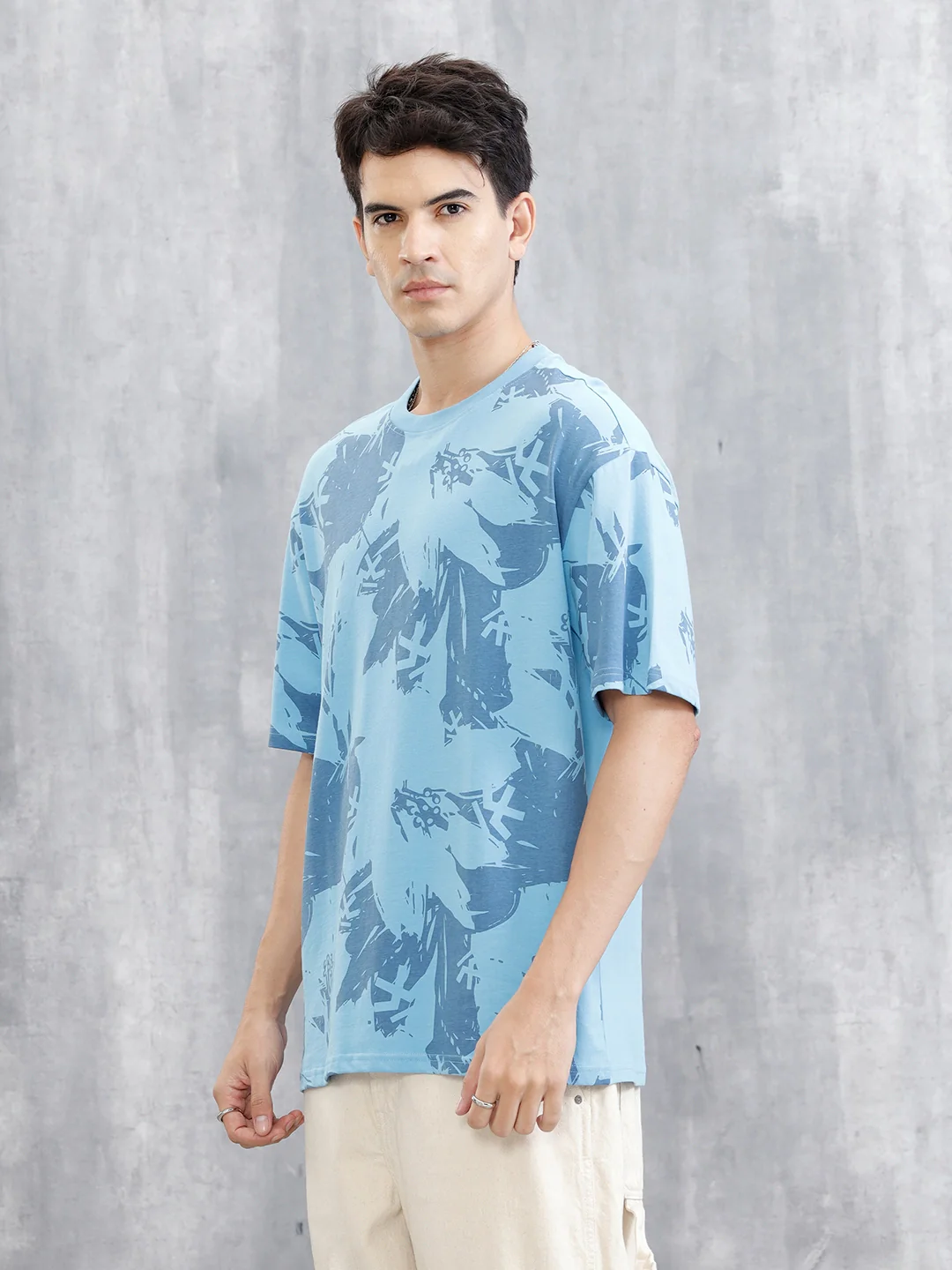 Graphic AOP T-Shirt | Blue - Image 4