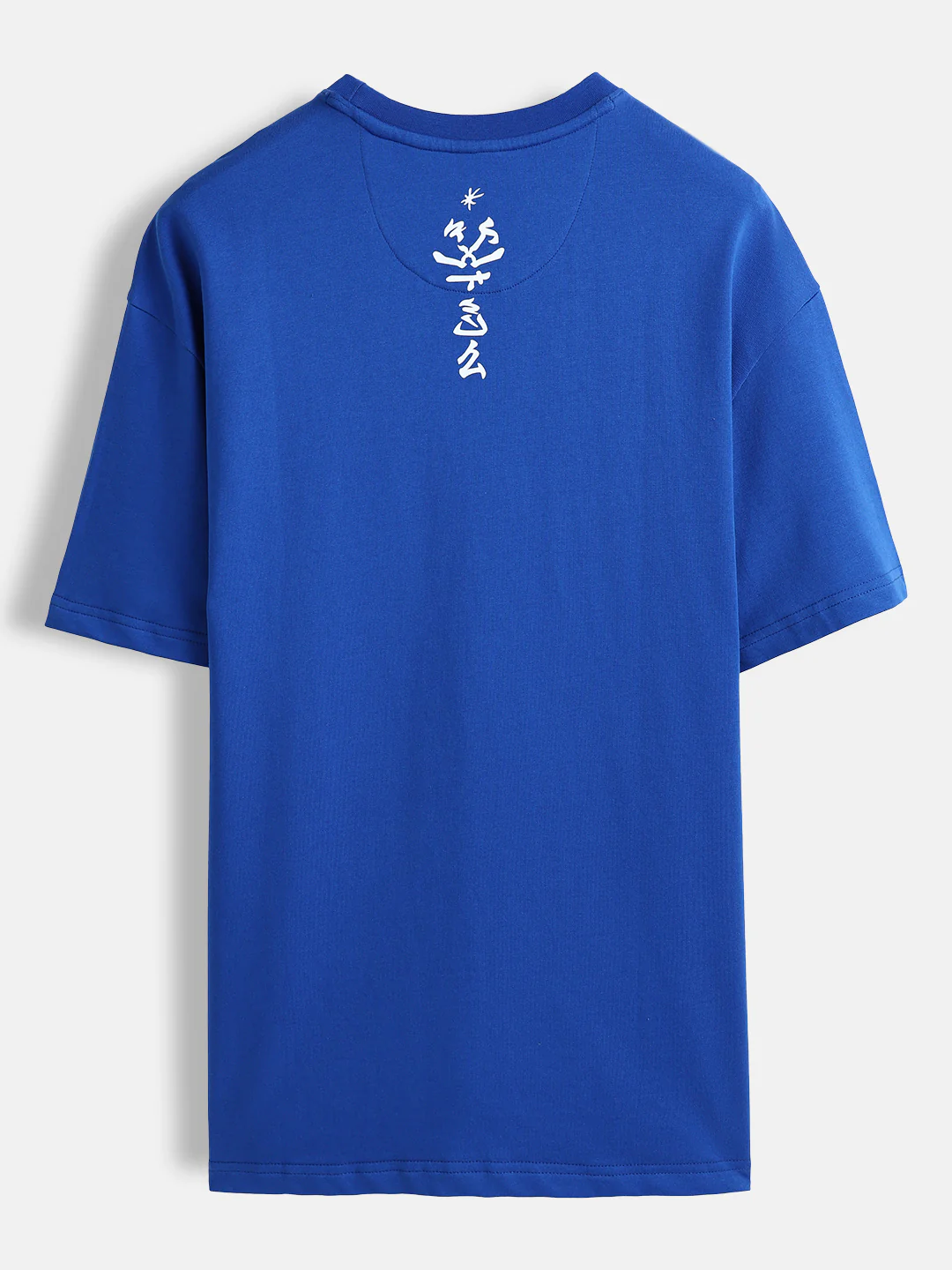 Graphic chest print T-shirt | Blue - Image 8