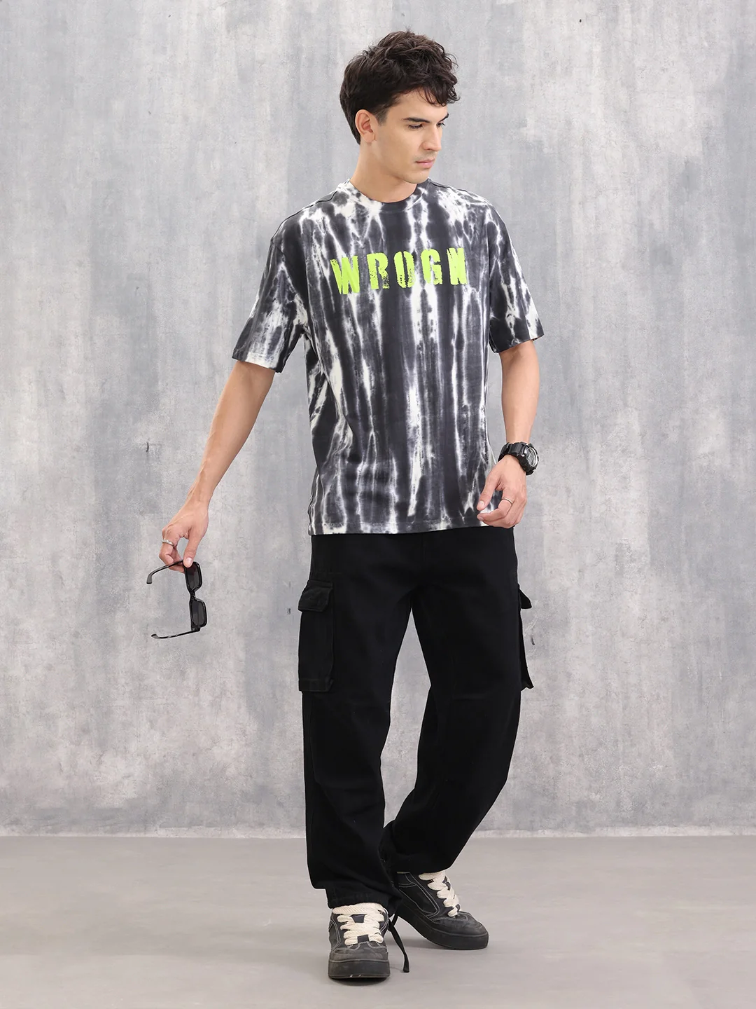 Graphic Printed T-shirt With Tie&Dye | Black - Image 2