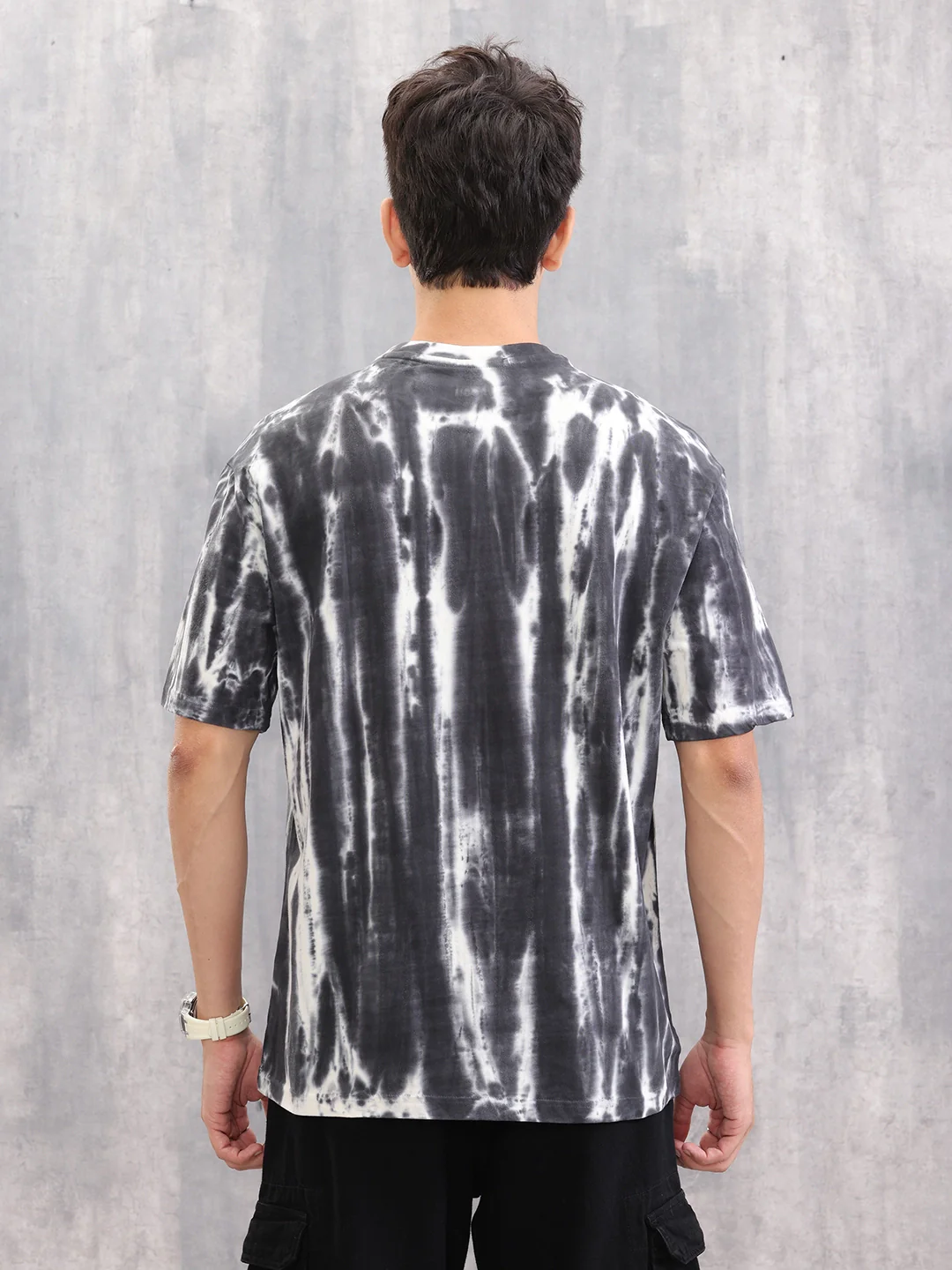 Graphic Printed T-shirt With Tie&Dye | Black - Image 3