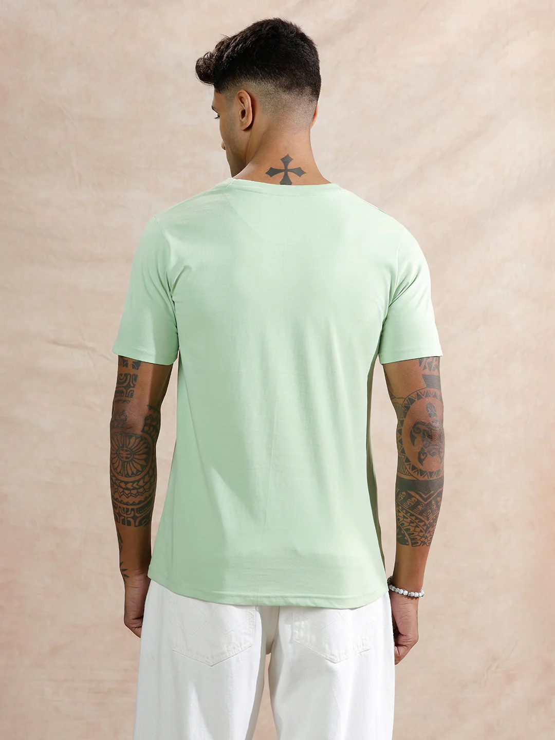 Graphic Slim Fit T-Shirt | Light Green - Image 3