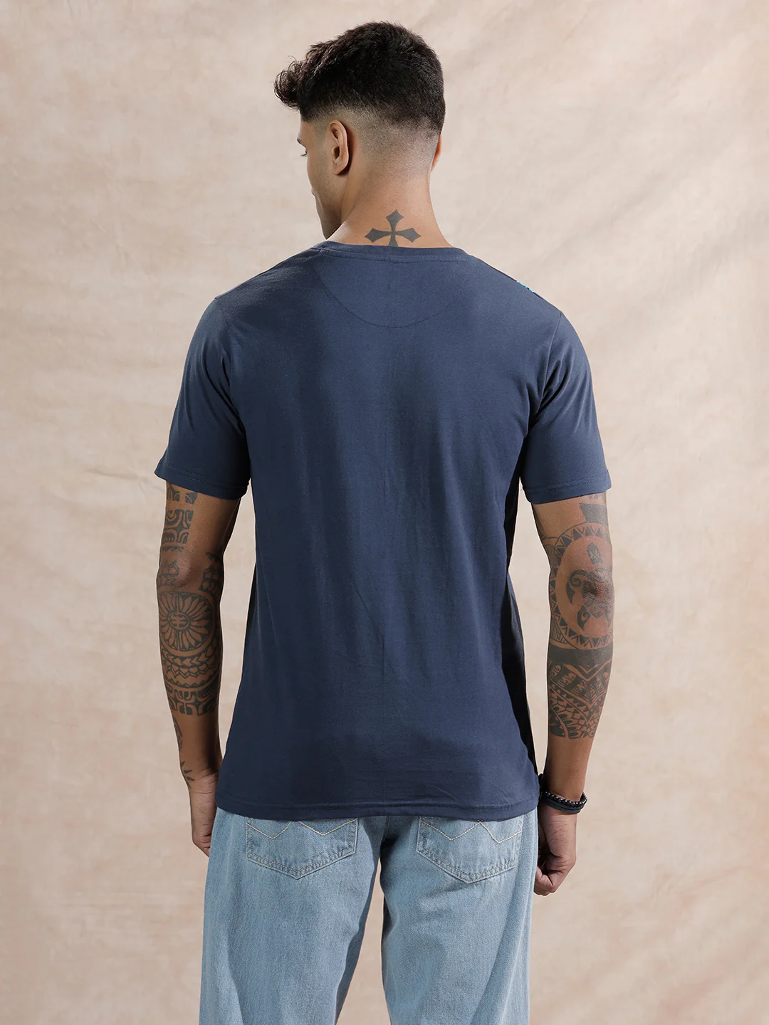 Graphic Slim Fit T-Shirt  | Navy Blue - Image 3